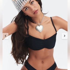 Frankies bikini cleo ribbed bralette bikini top